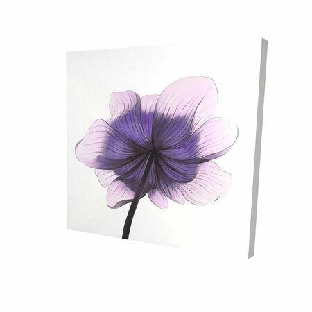 BEGIN HOME DECOR 16 x 16 in. Beautiful Anemone Purple Flower-Print on Canvas 2080-1616-FL195-1